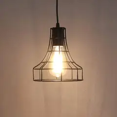 GENERICO - Lampara De Techo Colgante Moderna Living Dormitorio Rustica Negro