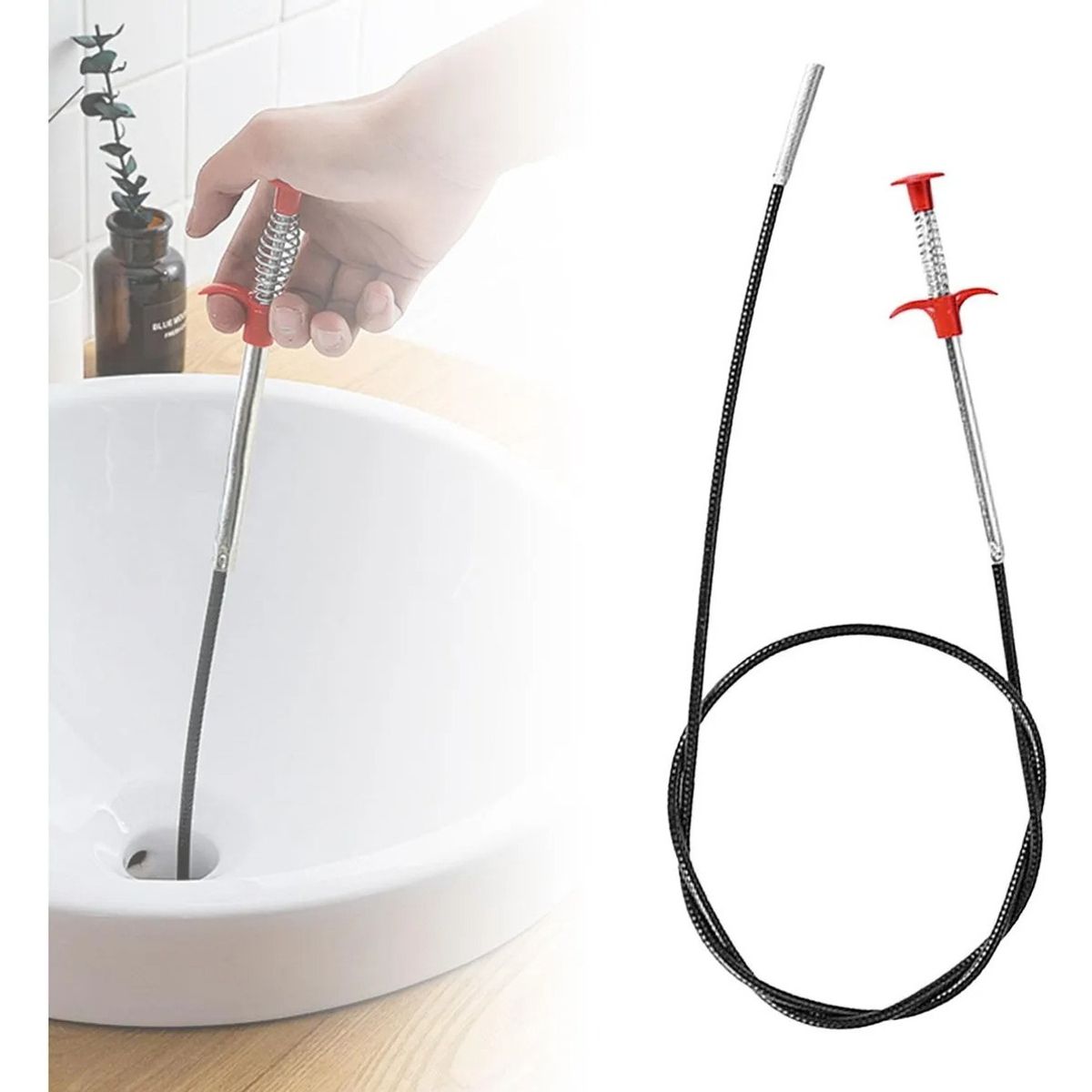 GENERICO - Brazo Pinza Destapa Cañerias Alcanza Objetos 60cm Flexible