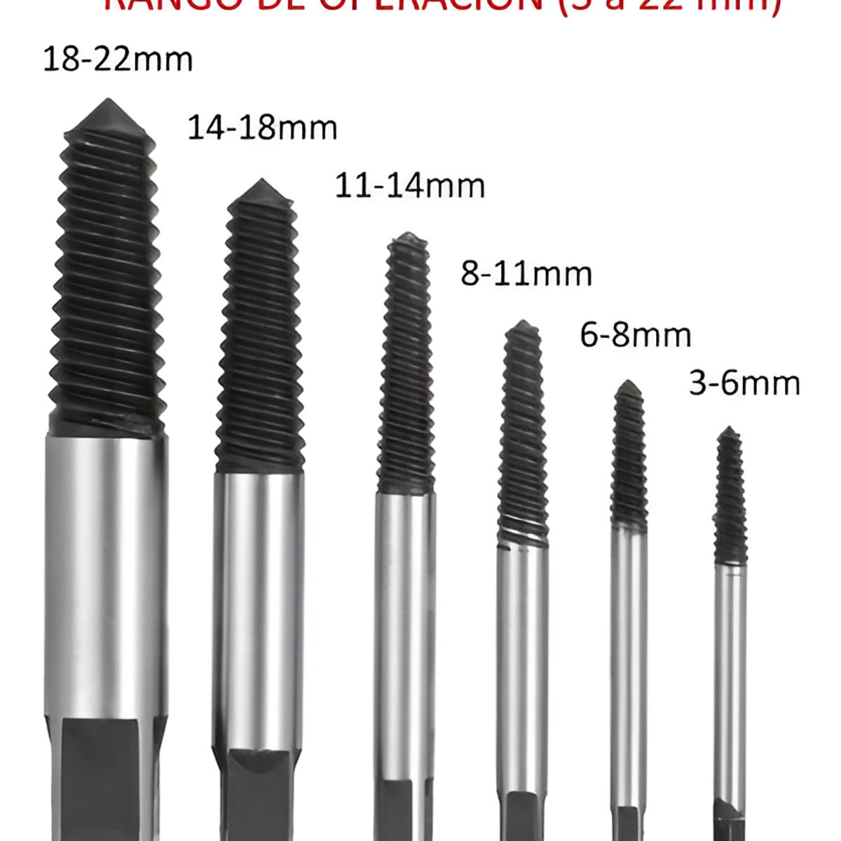 GENERICO - Extractor De Tornillos Saca Pernos Cortado Rodados Removedor