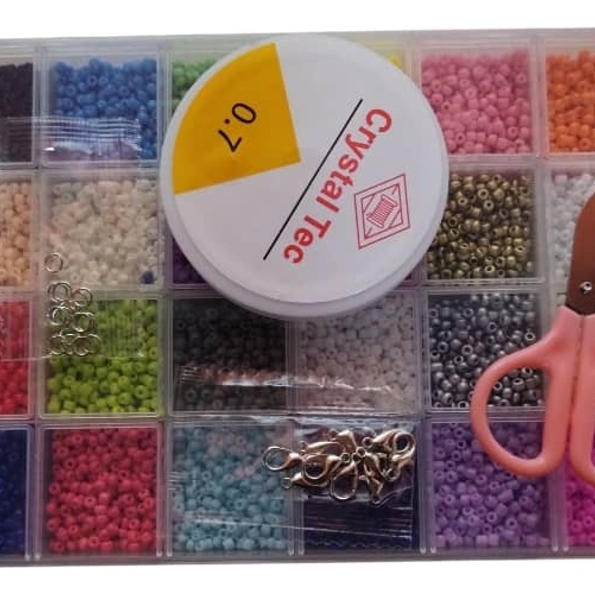 GENERICO - Kit De Artesania Cuentas De Colores Arcoiris