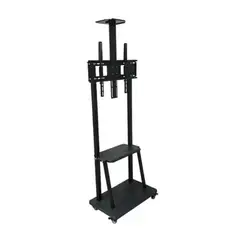 GENERICO - Soporte De TV De 40 A 75 Pulgadas, Rack Tipo Pedestal Full Con Ruedas Y Altura Maxima 2.10 Mts