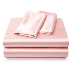 ROSEWOOD - Sabanas Satin Ultra Suaves Juego Completo - Rosa - Super King