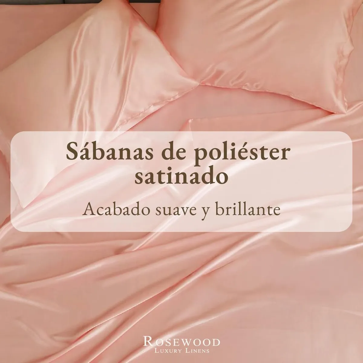 ROSEWOOD - Sabanas Satin Ultra Suaves Juego Completo Rosewood - Rosa - Super King