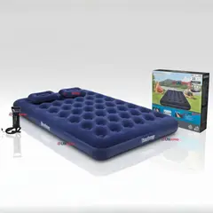 LINE - Colchón Inflable 2 Plazas Camping Más Inflador Y Dos Almohadas Bestway