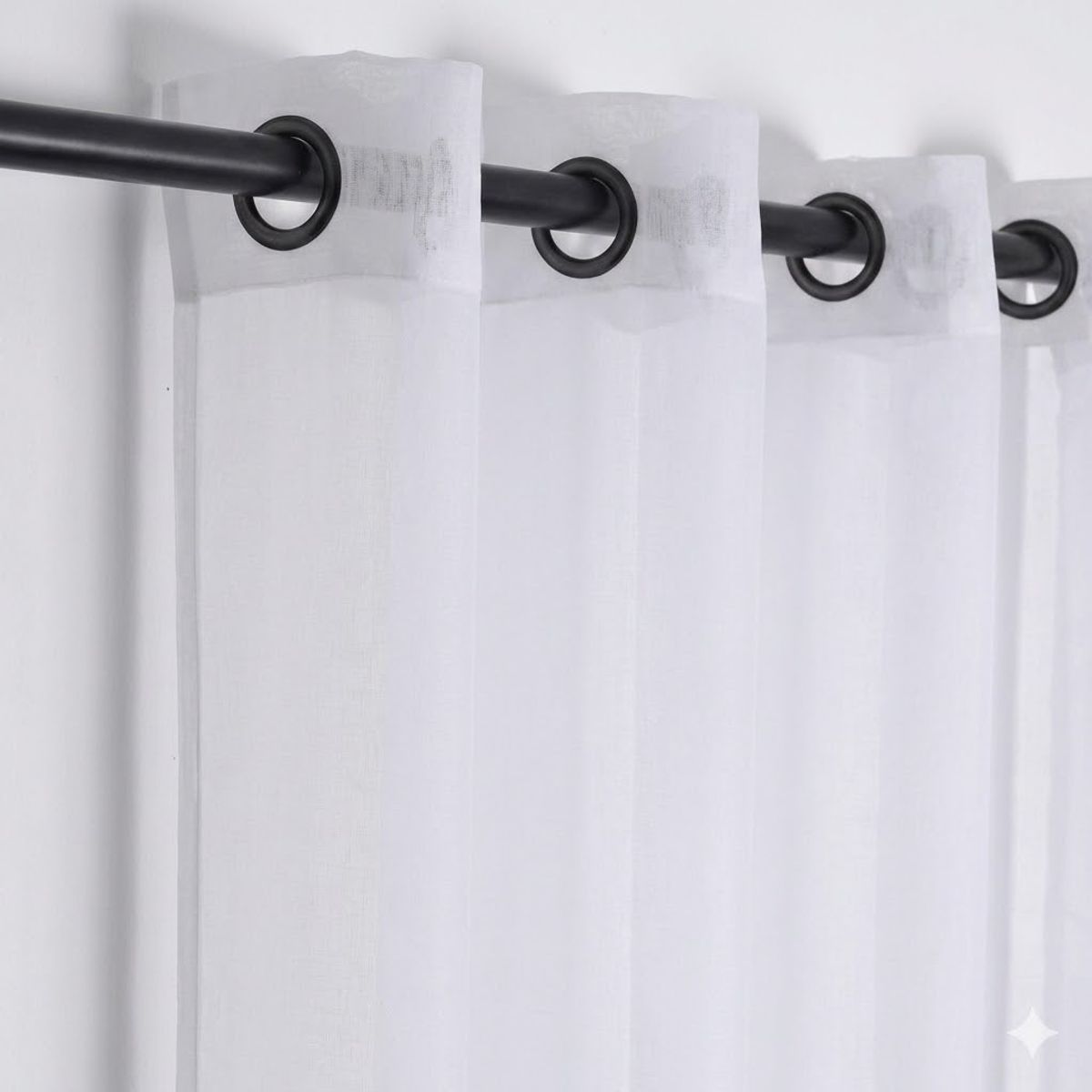 GENERICO - Cortina Velo Liso Con Argolla 140x220 Cm