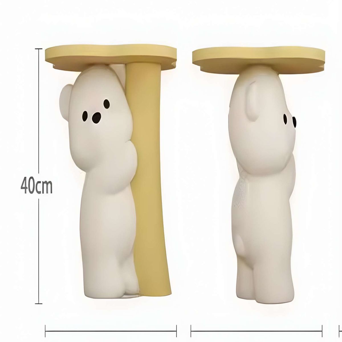 GENERICO - MESA DE ARRIMO  DE OSO CON ALCANCIA 40cm DE ALTO