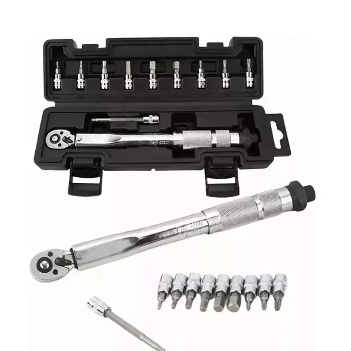 GENERICO - Llave Torque 1 4 Con Torquimetro 5 A 25nm Set 11 Piezas