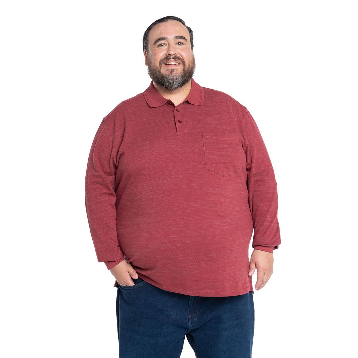 KOTTING - Polera Manga Larga Piqué Hombre