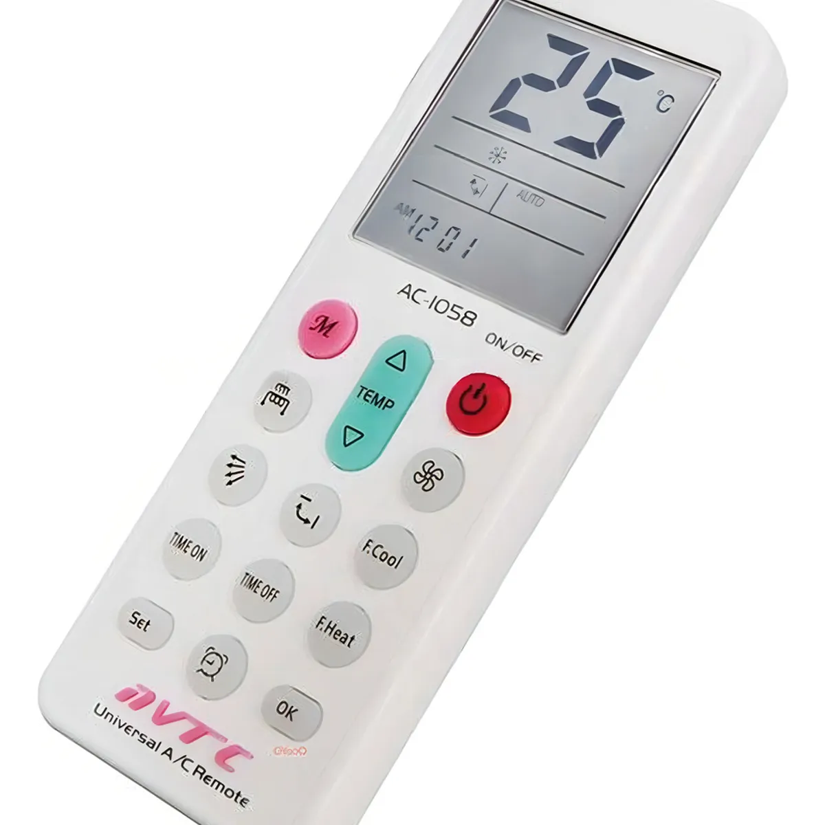 GENERICO - Control Remoto Universal IRM AC-1058 Para Aire Acondicionado Blanco