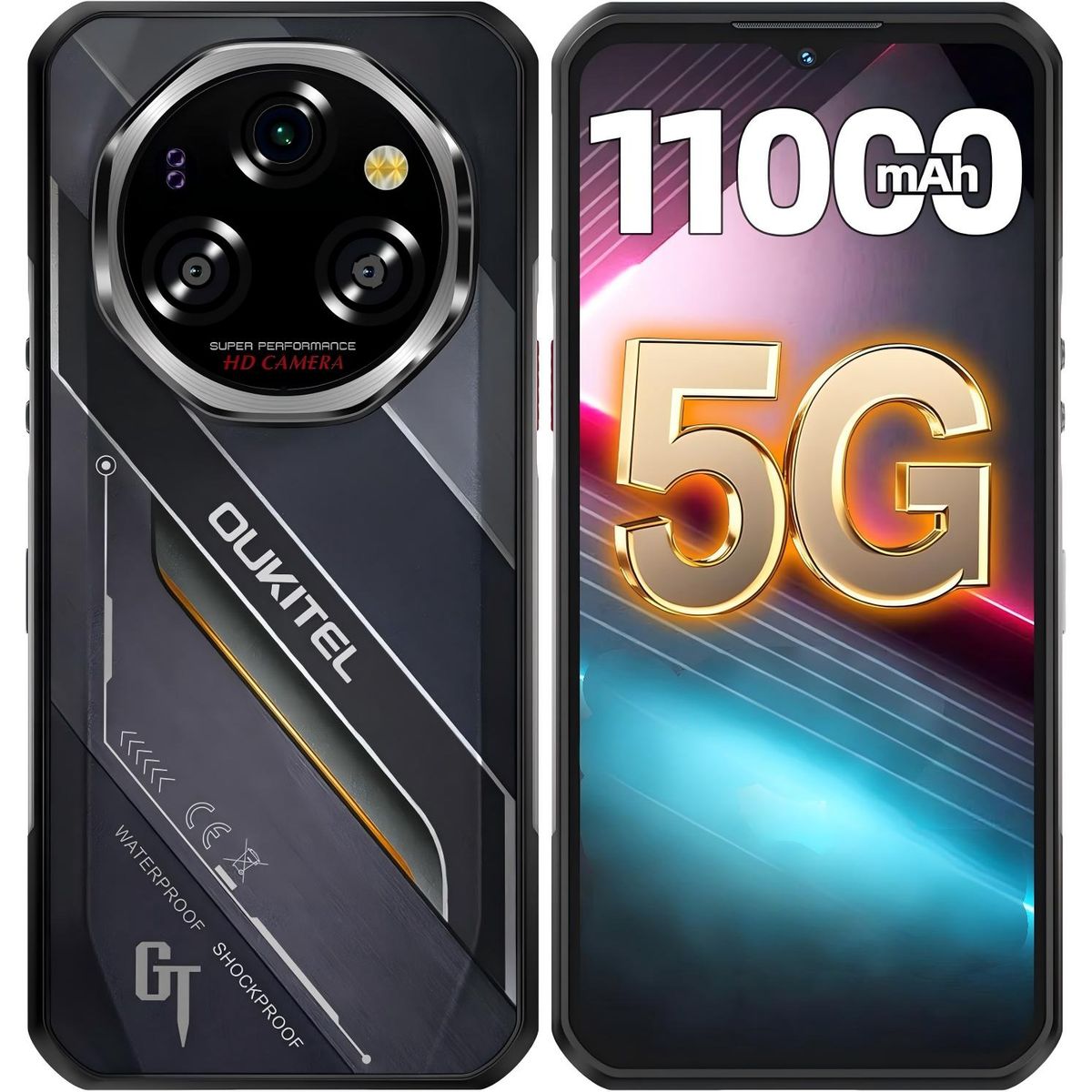 OUKITEL - OUKITEL WP62 5G Celular 24GB+256GB 11000mAh 108MP Android 15