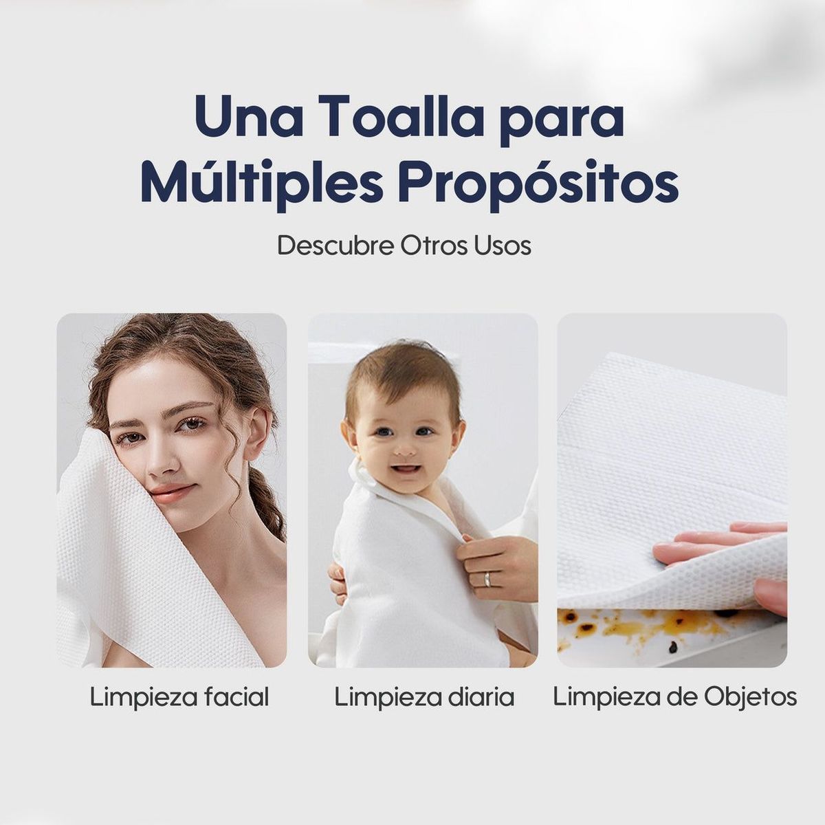 GENERICO - Toallas Comprimida Desechables Portatil Fibra Natural Aiwibi