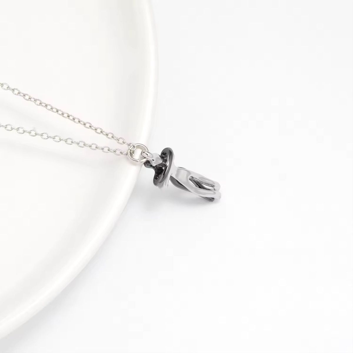 GENERICO - Collar plata 925 pareja novios enamorados abrazados san valentin
