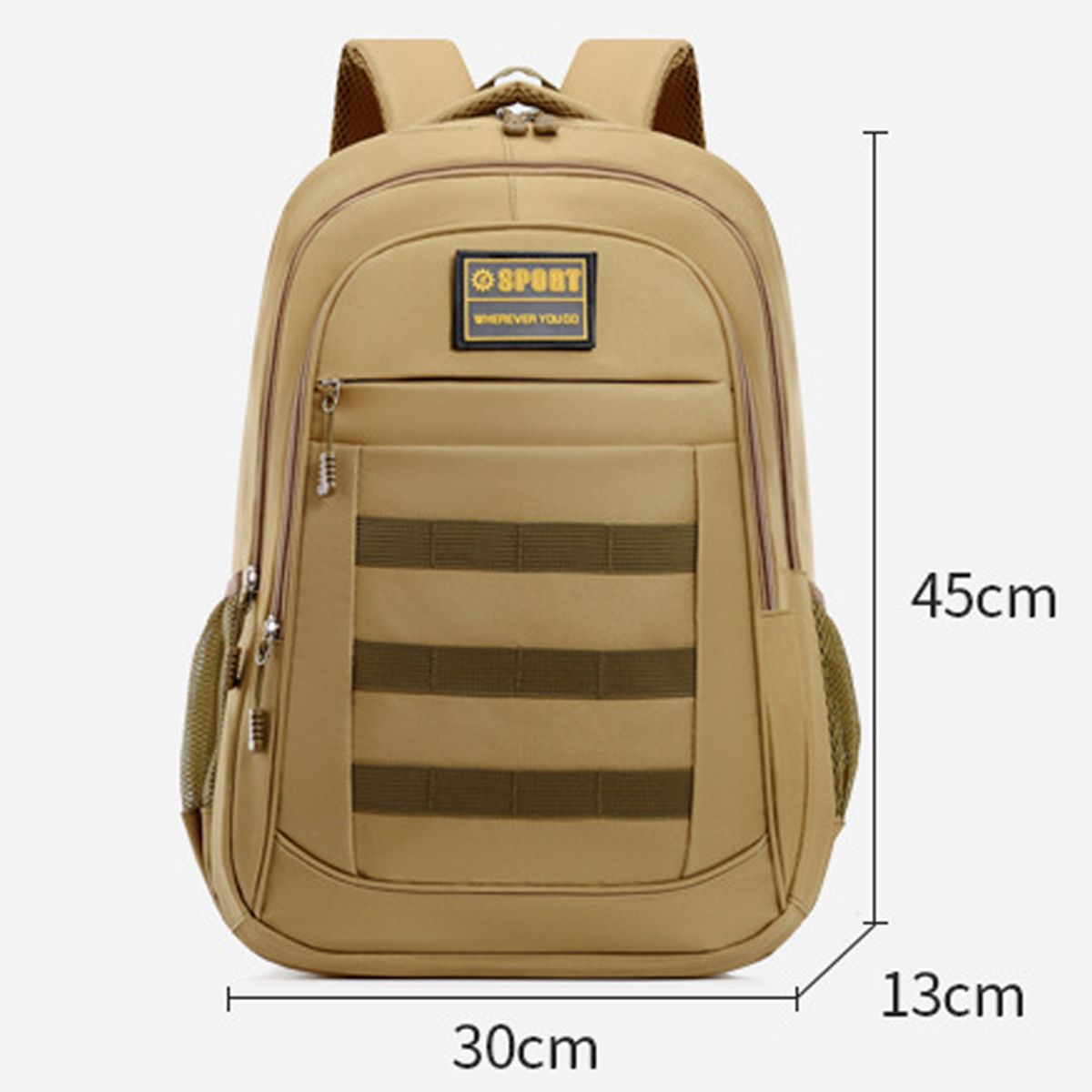 DANWEILE - Mochila de viaje unisex resistente de 16 pulgadas - Caqui