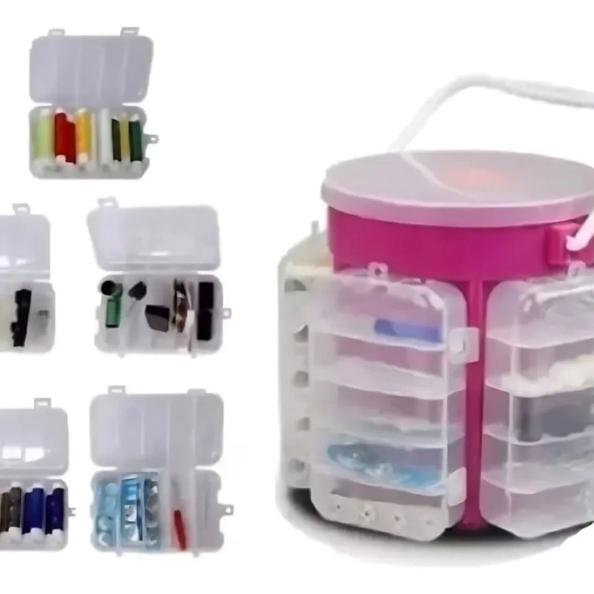 MOVI - Kit de Costura Completo 210 Piezas con Estuche Giratorio
