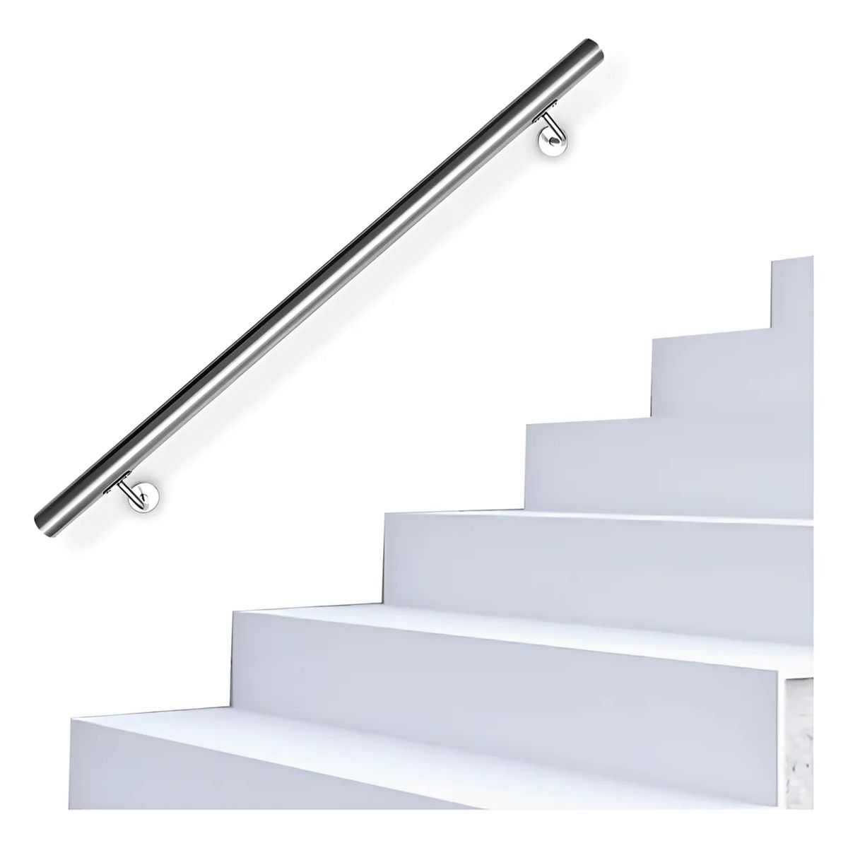 GENERICO - Pasamanos De Acero Inoxidablepasamanos Para Escaleras100cm Plateado