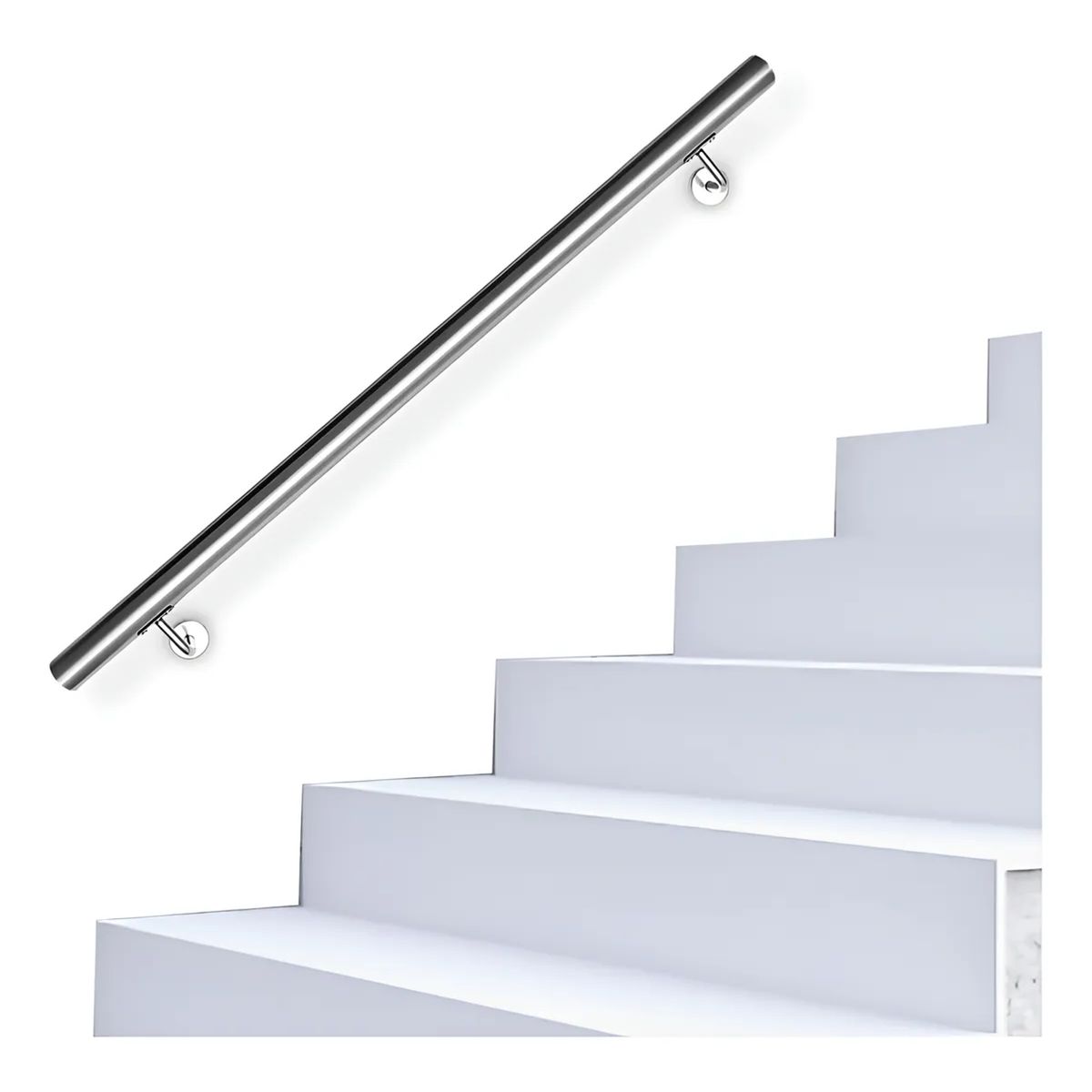 GENERICO - Pasamanos De Acero Inoxidablepasamanos Para Escaleras100cm Plateado
