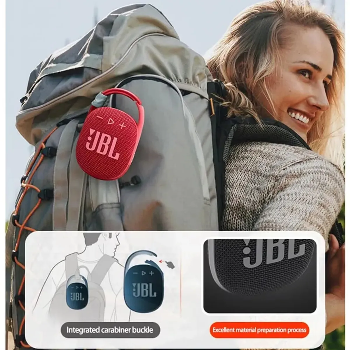 JBL - Parlante Bluetooth JBL Clip 4 y Estuchen