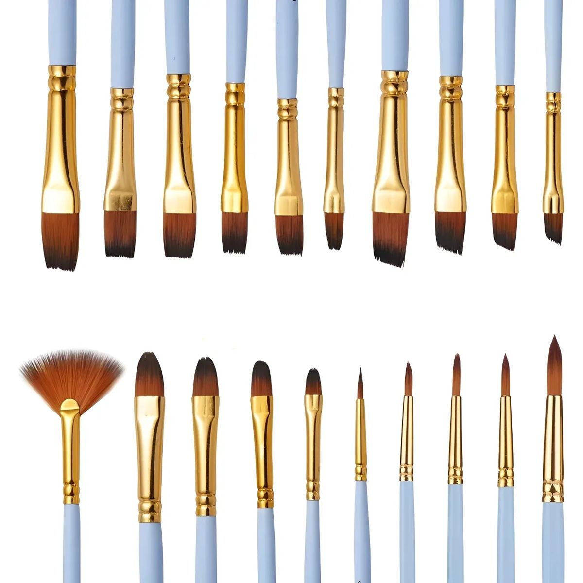 GENERICO - Kit De Pinceles Para Acrílico, Óleo, Acuarelas, 20 Pinceles