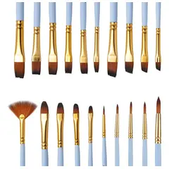 GENERICO - Kit De Pinceles Para Acrílico, Óleo, Acuarelas, 20 Pinceles