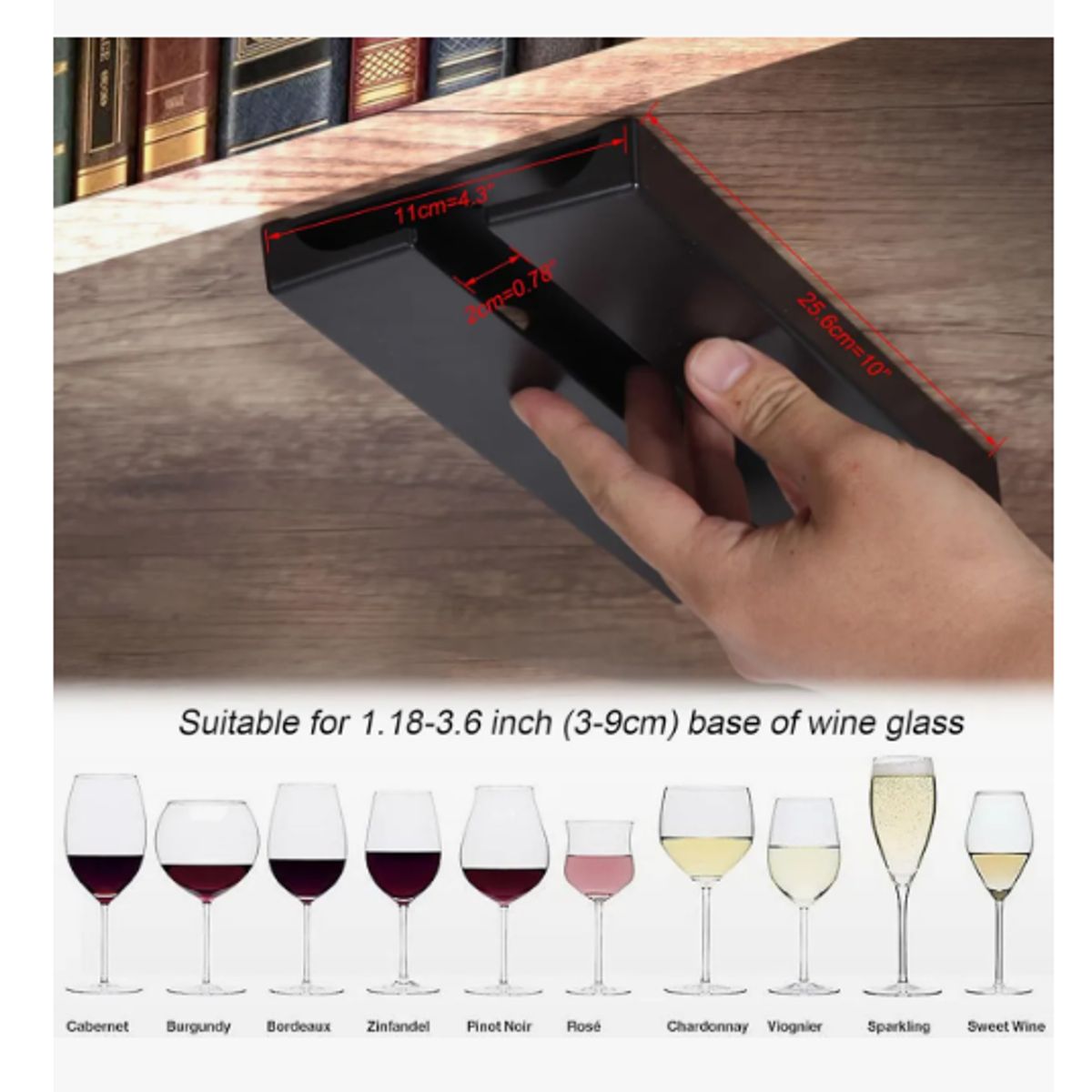 GENERICO - 4pcs Estante Para Copas De Vinocolgador De Copas