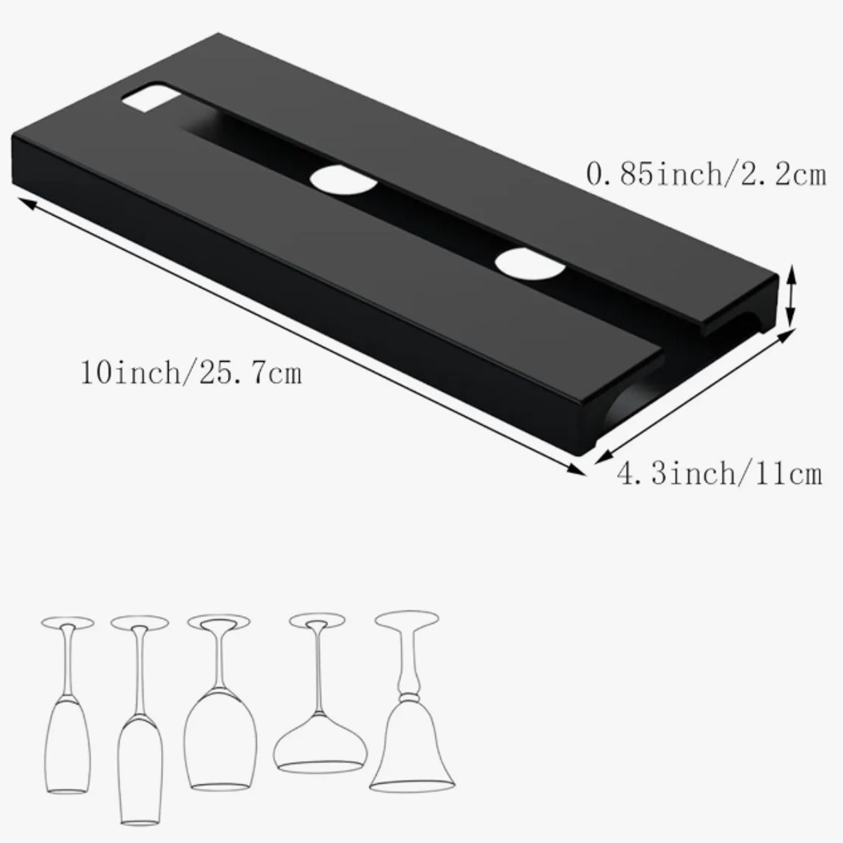 GENERICO - 4pcs Estante Para Copas De Vinocolgador De Copas bares