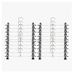 GENERICO - Gancho Para Ropa Pantalon De Metal Cromado Con Pinzas 30pzas