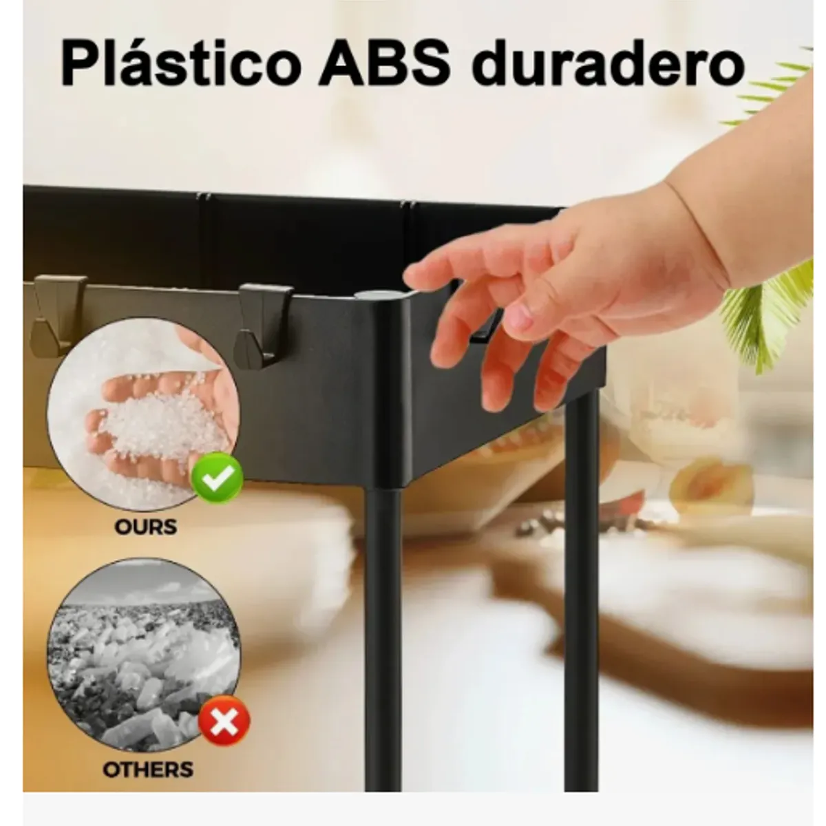 GENERICO - Organizador De Cocina Estante De Almacenamiento De 2 Niveles Negro
