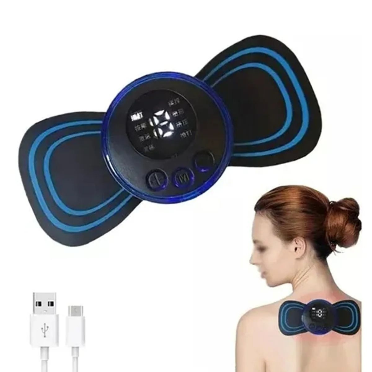 GENERICO - Masajeador Eléctrico Portatil Usb Cuello Espalda Cervical
