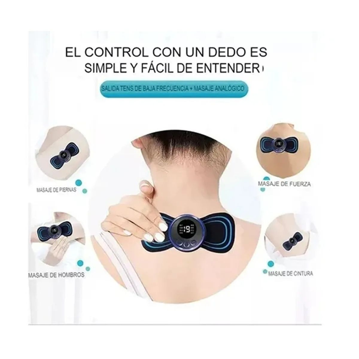 GENERICO - Masajeador Eléctrico Portatil Usb Cuello Espalda Cervical