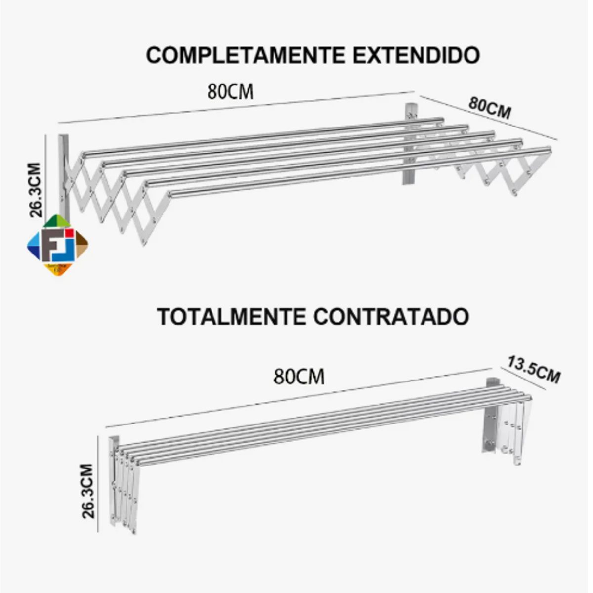 GENERICO - Tendedero De Ropa Tendedero Plegable Aluminio