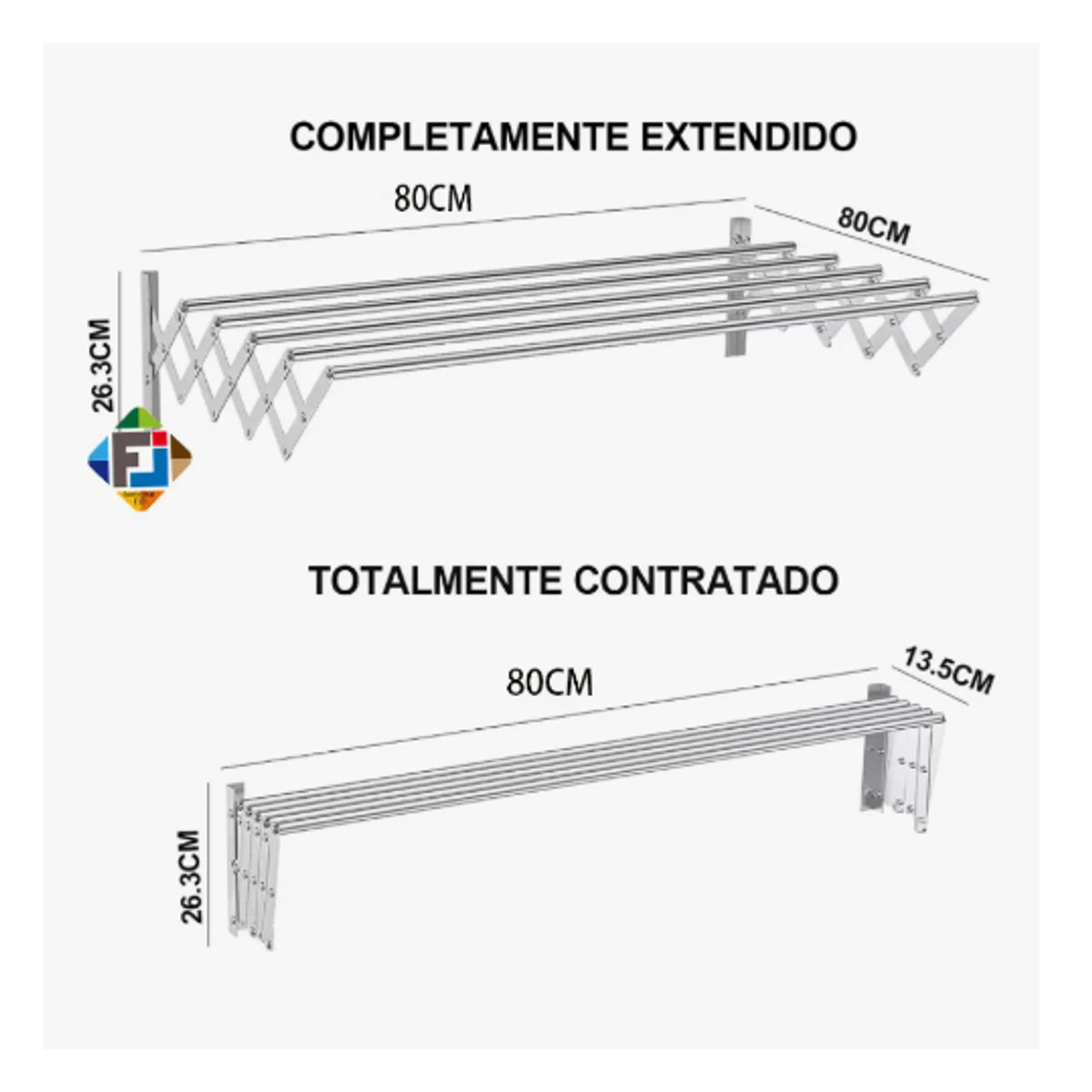 GENERICO - Tendedero De Ropa Tendedero Plegable Aluminio