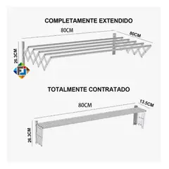 GENERICO - Tendedero De Ropa Tendedero Plegable Aluminio