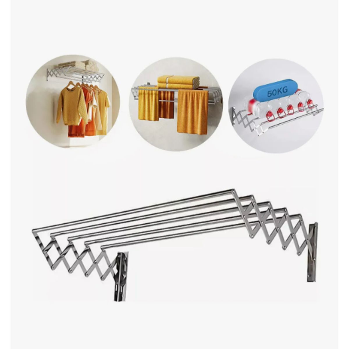 GENERICO - Tendedero De Ropa Tendedero Plegable Aluminio