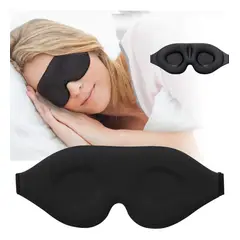 GENERICO - Máscara Antifaz Para Dormir Tapa Ojos Sueño Dormir Viajar Negro