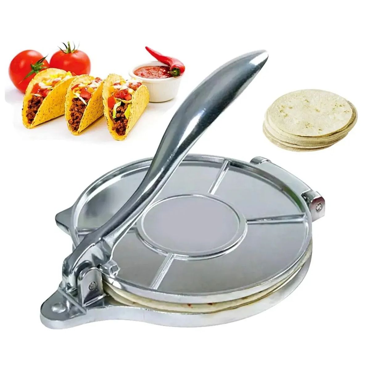 GENERICO - Prensa Aplastador Masa Tortillas De 20cm Para Empanadas