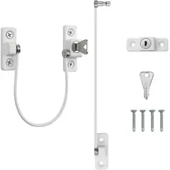 KUANGYE - 2 Seguro Ventana Niños Cable Acero Y Llave Ventana Puertas