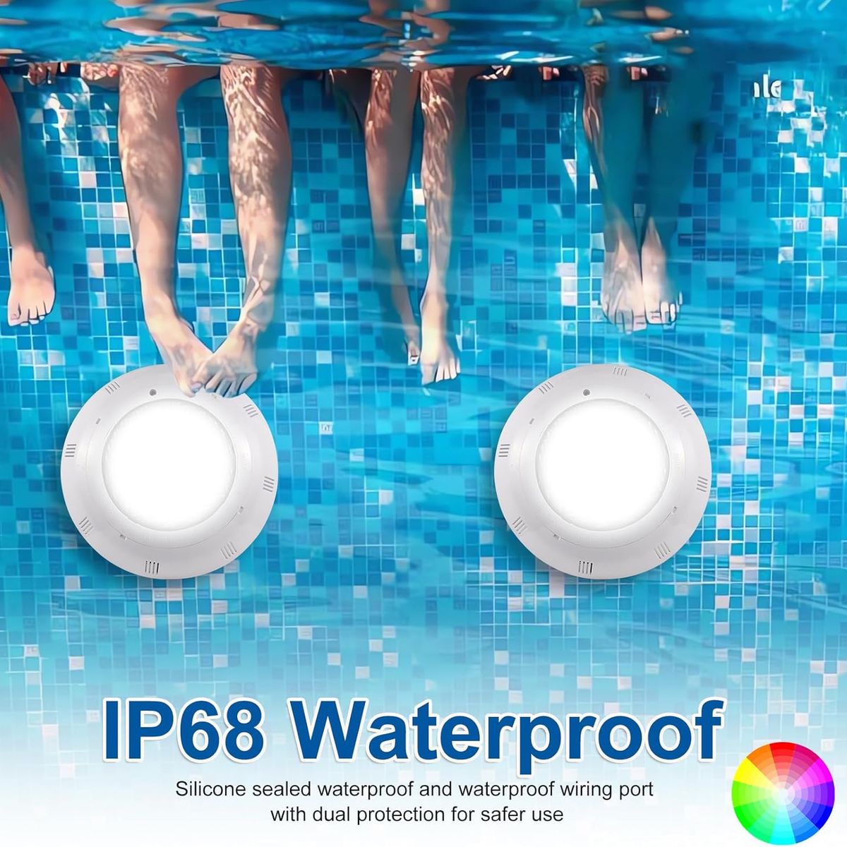KUANGYE - Foco Led Piscina 18w 12v Rgb Subacuático Multicolor Control Remoto