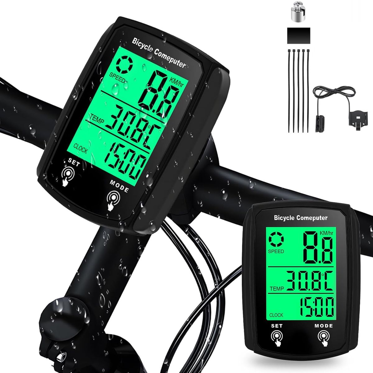 KUANGYE - Velocimetro Computer Para Bicicleta Negro