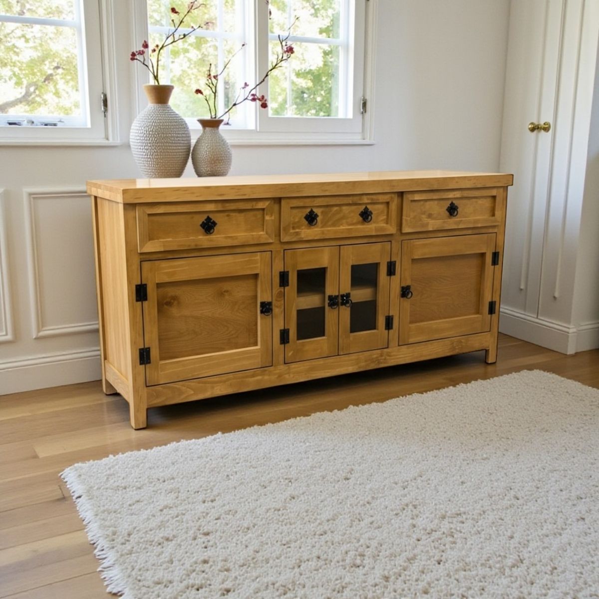 GENERICO - RACK DE TV MODELO RUSTICO 140 LARGO X 70 ALTO X 40 MGR MUEBLES