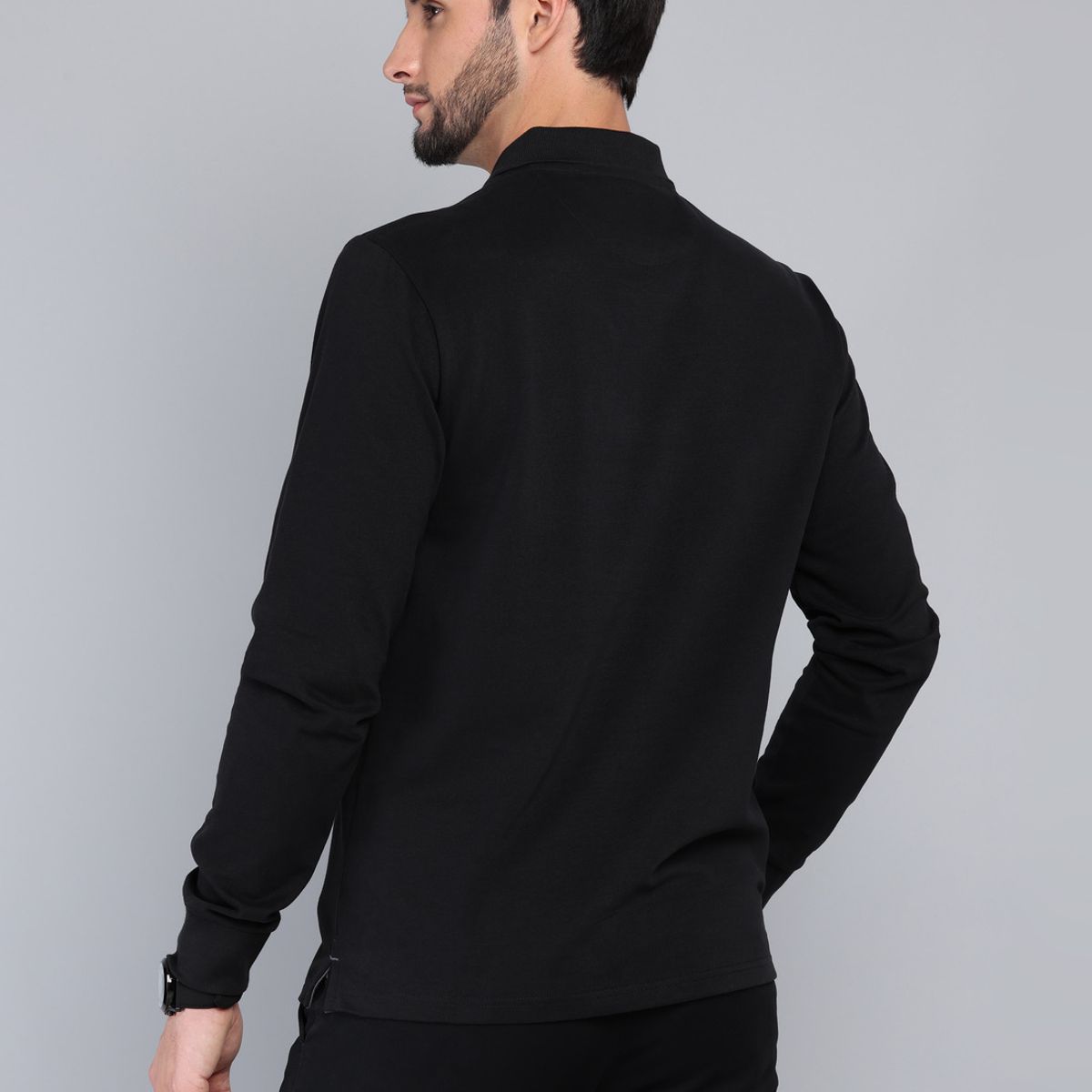 ARROW - Polera Lisa Manga Larga Regular Fit Negro Arrow ARROW