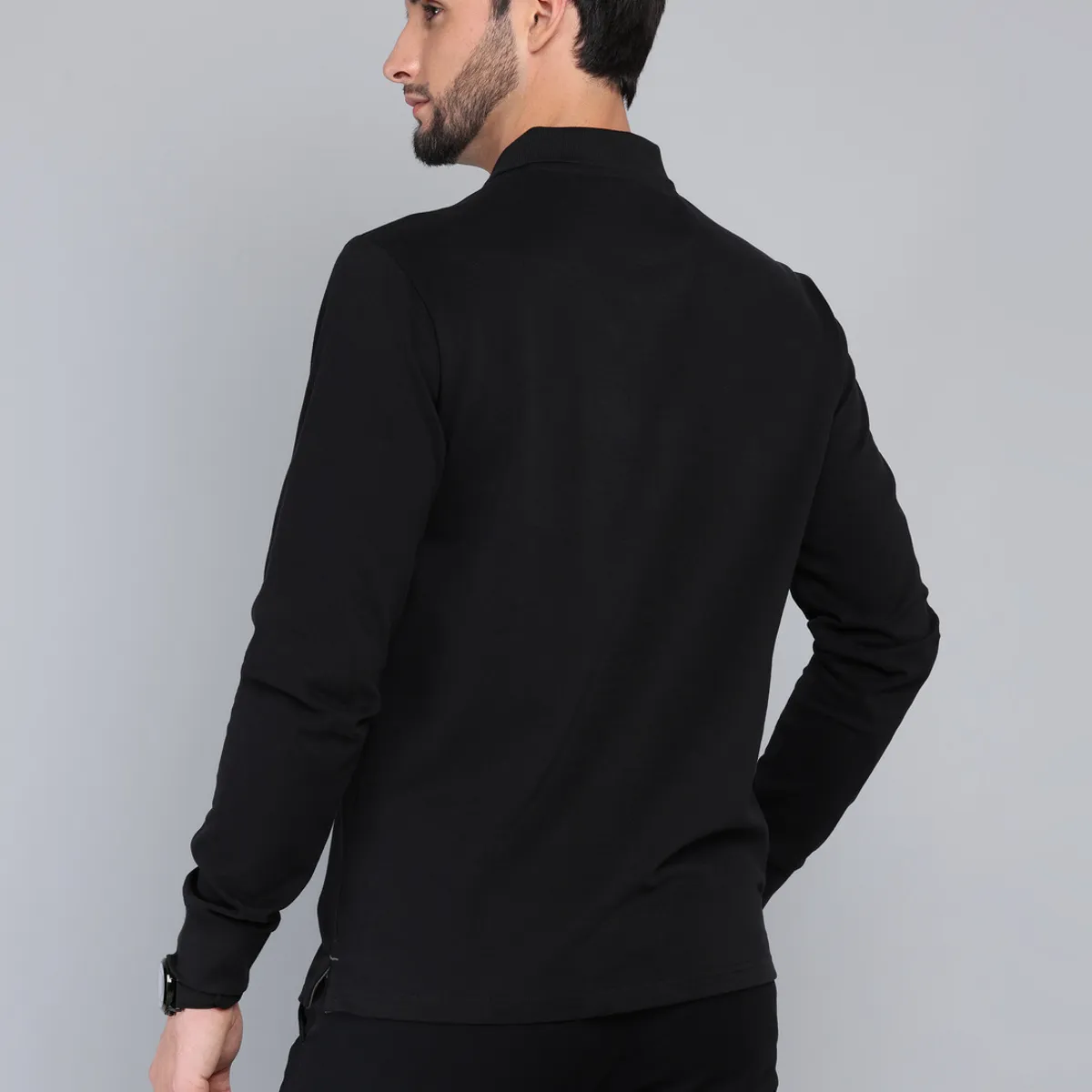 ARROW - Polera Lisa Manga Larga Regular Fit Negro Arrow ARROW