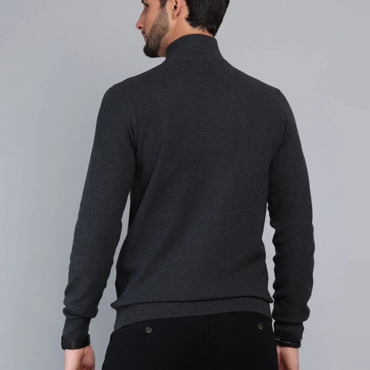 ARROW - Sweater Cuello Alto Regular Fit Gris Oscuro Arrow ARROW