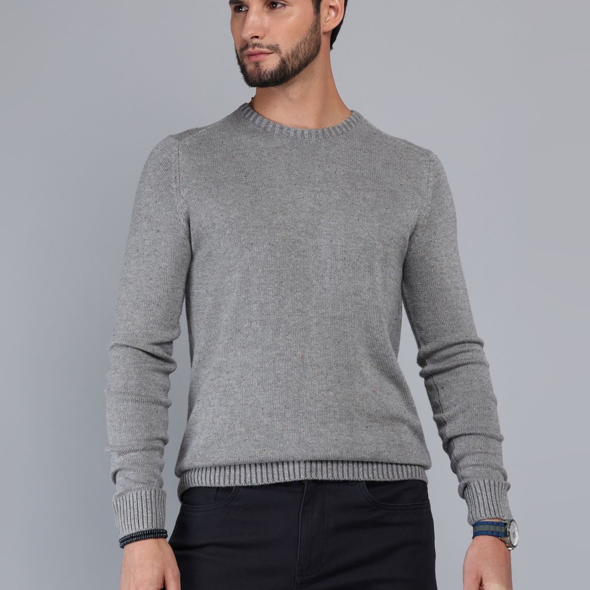 ARROW - Sweater Cuello Redondo Regular fit Gris Arrow ARROW