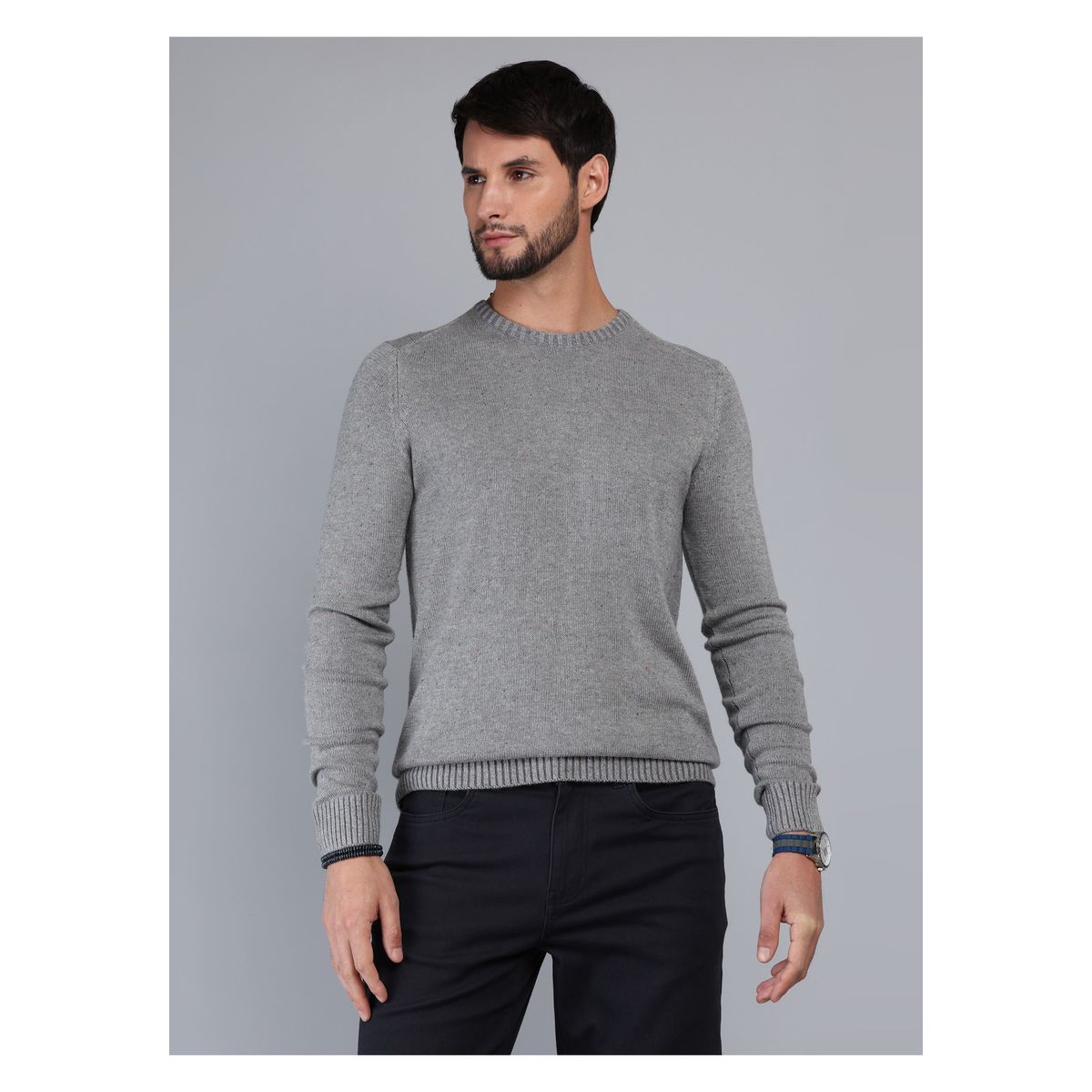 ARROW - Sweater Cuello Redondo Regular fit Gris Arrow ARROW