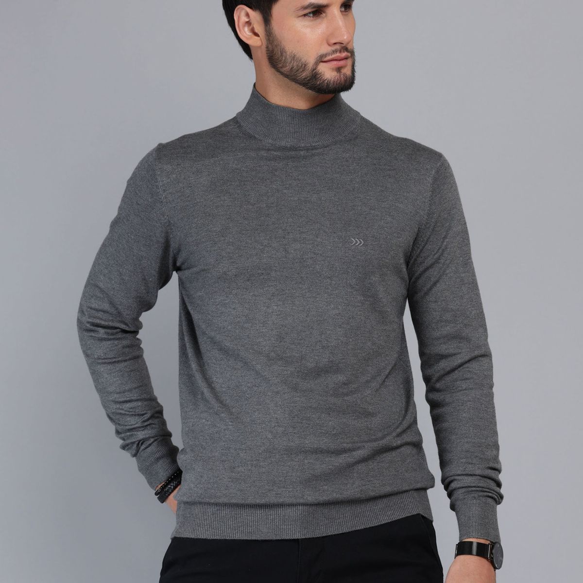 ARROW - Sweater Cuello Alto Regular Fit Gris Arrow ARROW