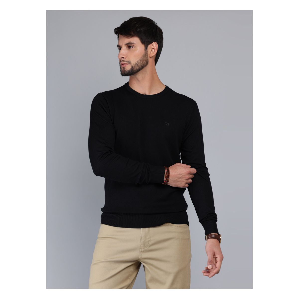 ARROW - Sweater Cuello Redondo Regular Fit Negro Arrow ARROW