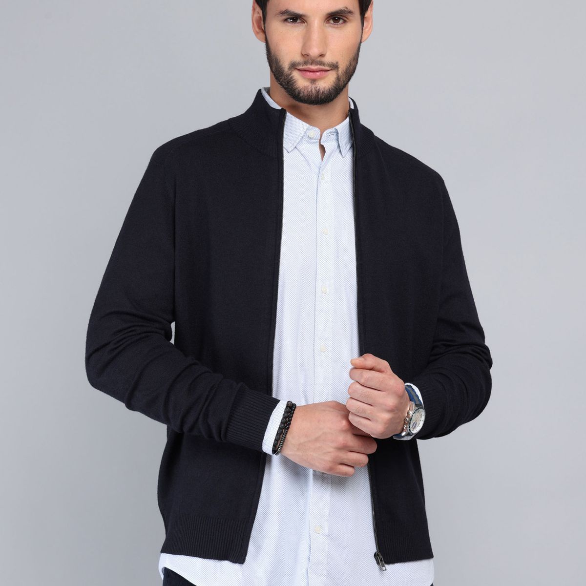 ARROW - Sweater Cuello Alto Regular Fit Azul Marino Arrow ARROW