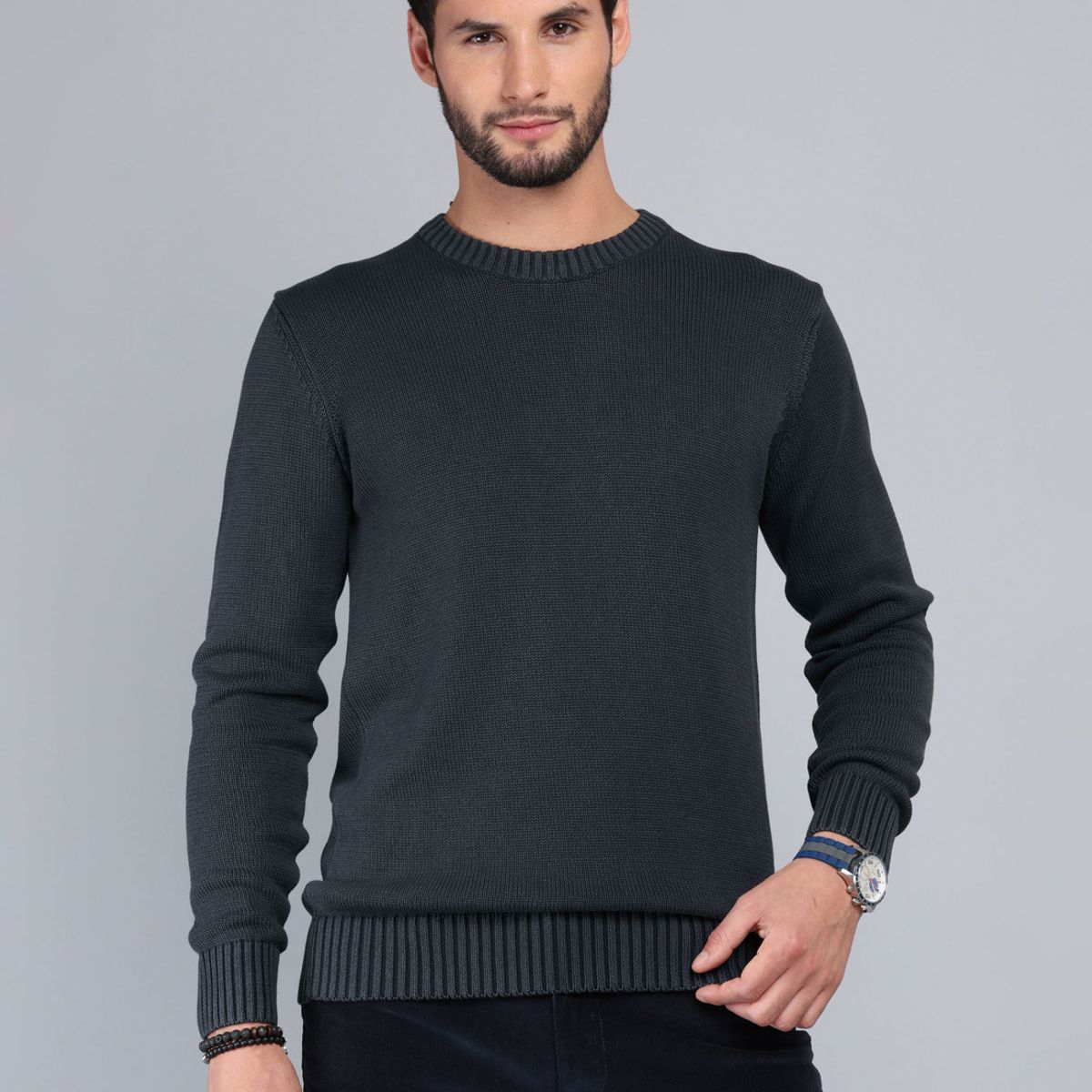 ARROW - Sweater Stone Wash Regular Fit Azul Arrow ARROW