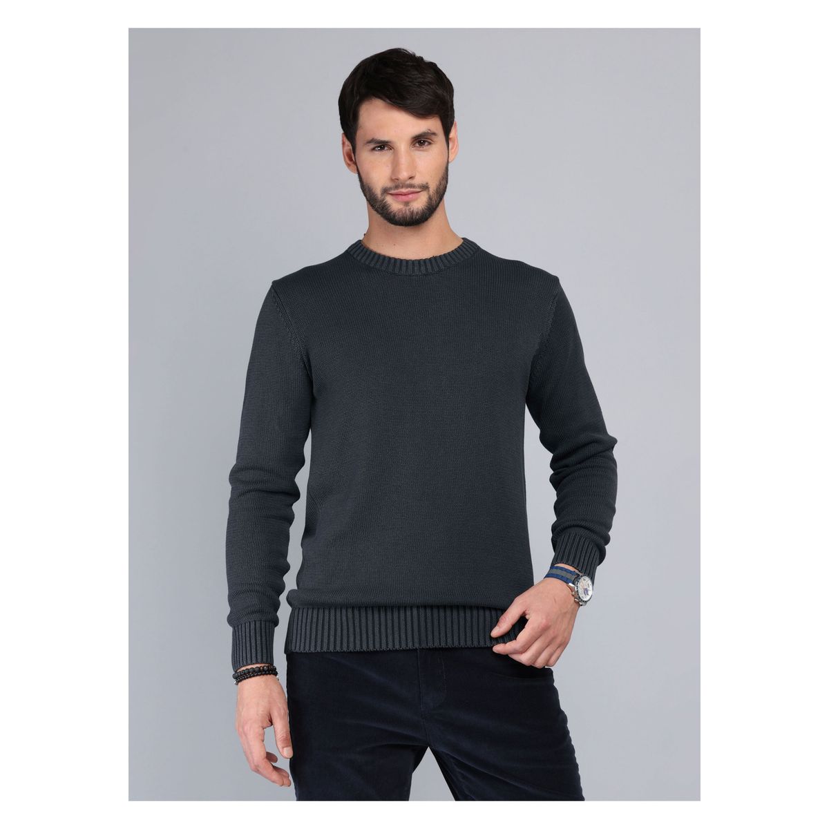 ARROW - Sweater Stone Wash Regular Fit Azul Arrow ARROW