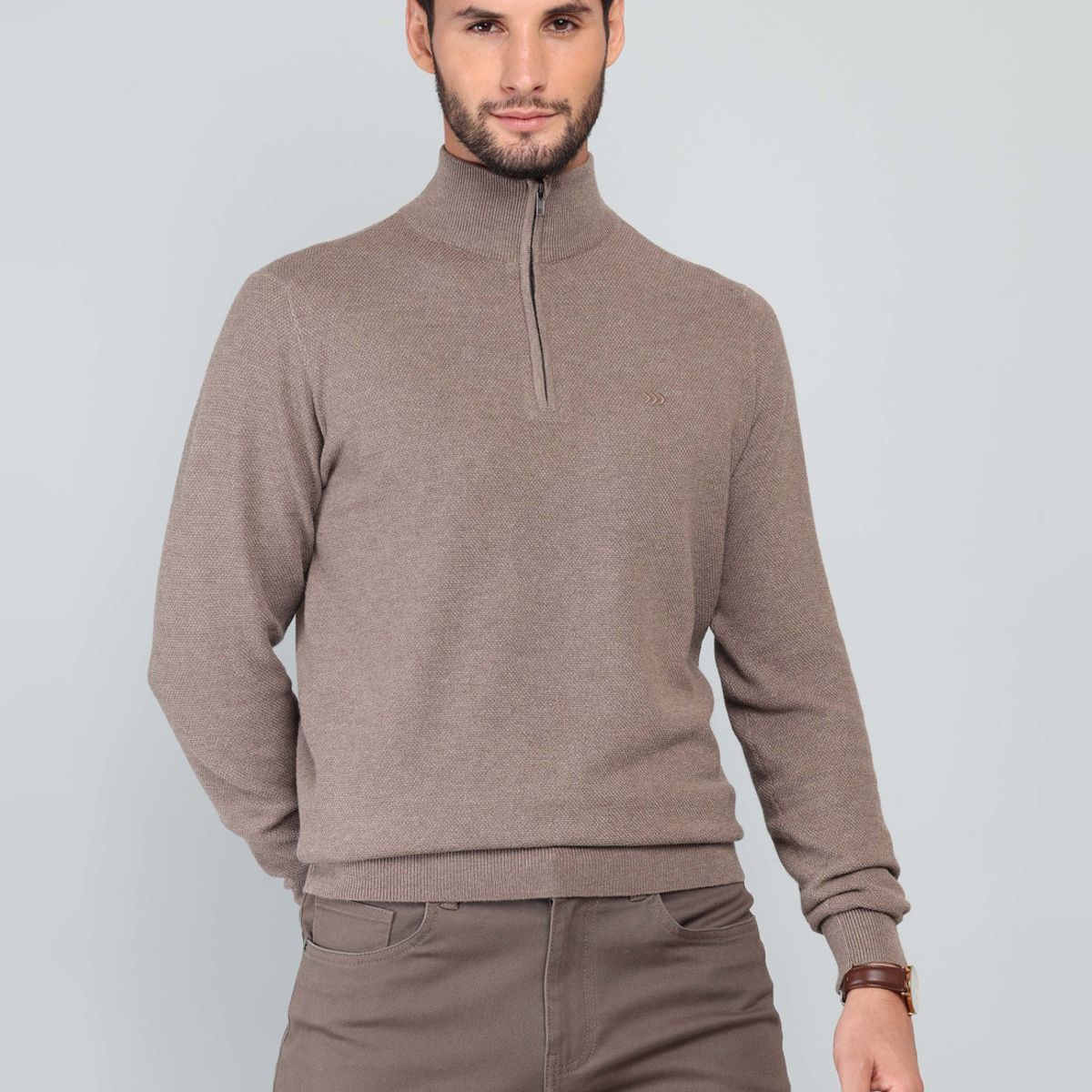 ARROW - Sweater Cuello Alto Regular Fit Café Arrow ARROW